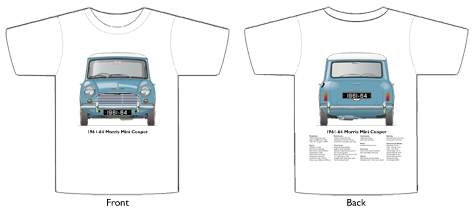 Morris Mini-Cooper 1961-64 T-shirt Front & Back